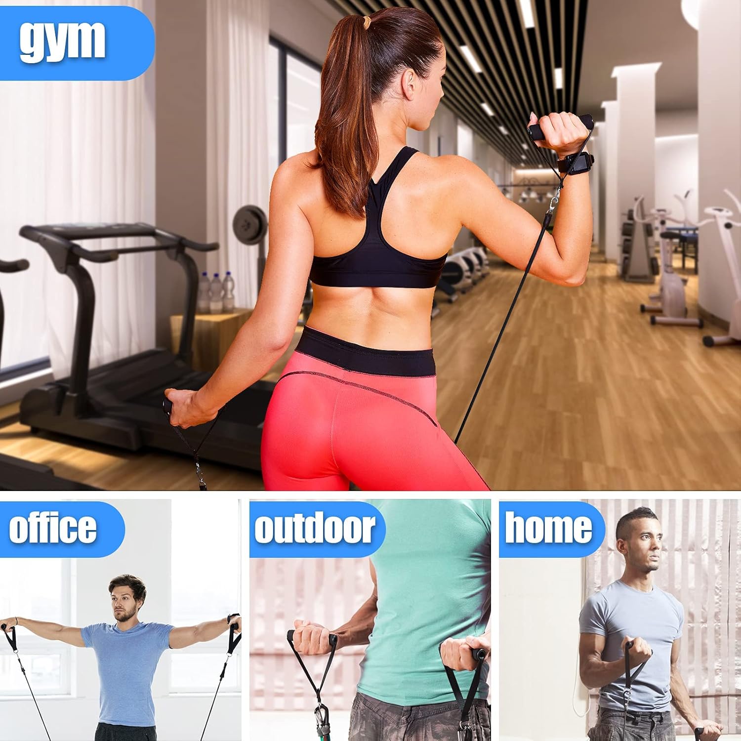 MotionMade Ultimate Resistance Bands 5-50lbs – versatile exercise bands for men and women
