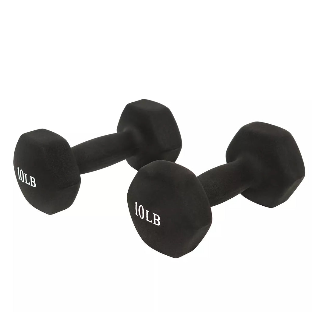 MotionMade neoprene dumbbell set – durable 2, 5 & 10 lbs weights for home and gym workouts