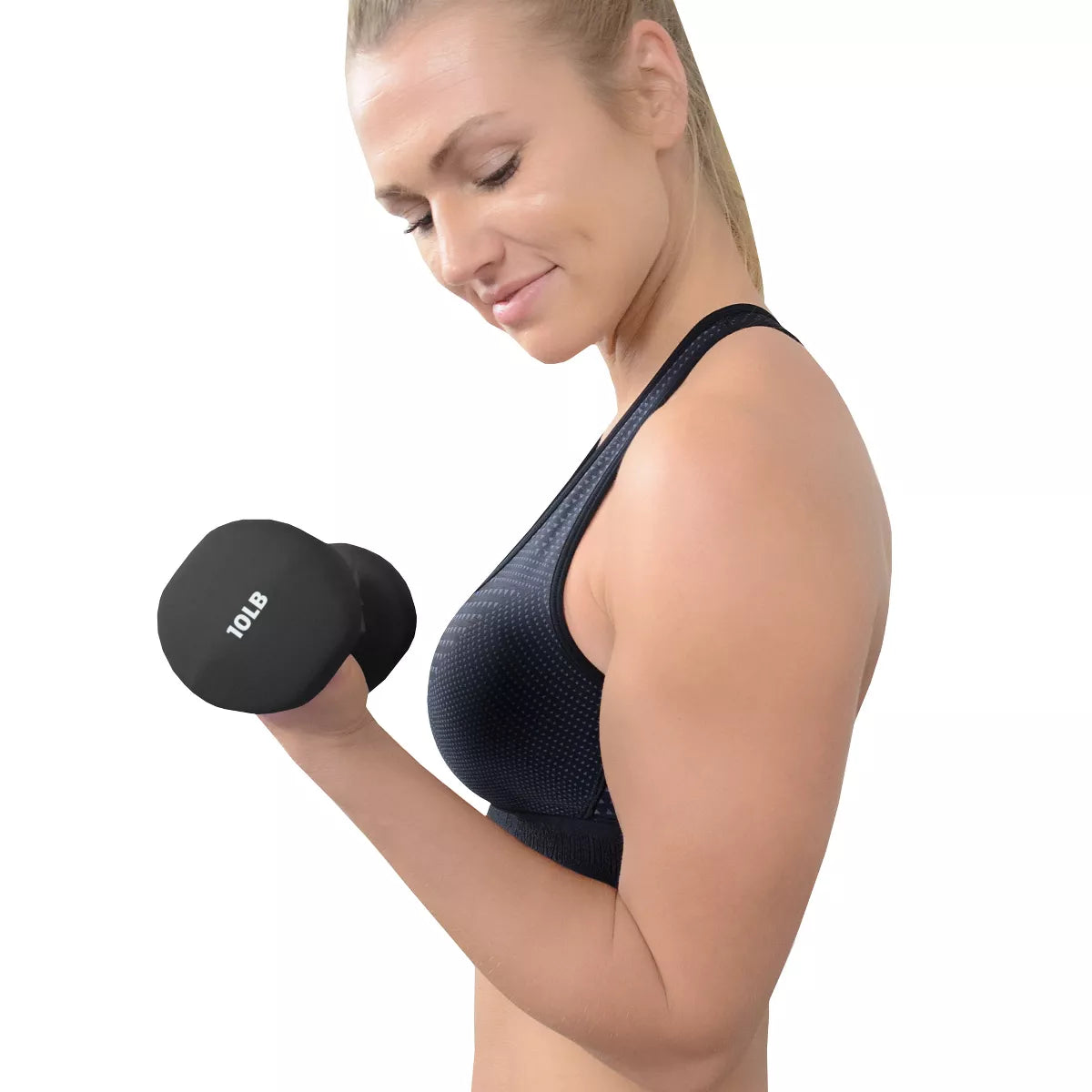 MotionMade neoprene dumbbell set – 2, 5 & 10 lbs weights for beginners and intermediate training