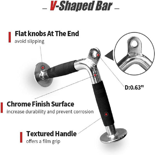 MotionMade 4-piece home gym pull-down set – adjustable cable fitness attachment kit for strength training