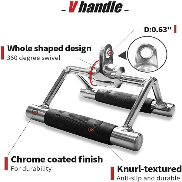 MotionMade adjustable fitness cable attachment – 4-piece home gym pull-down set for full body training