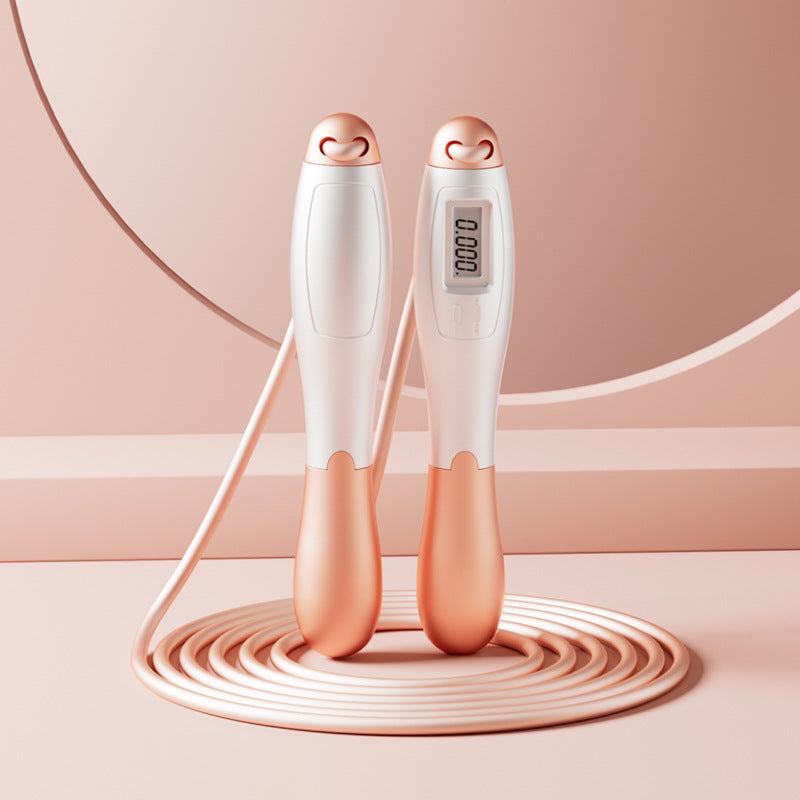 MotionMade white digital jump rope – clean minimal design with calorie tracking